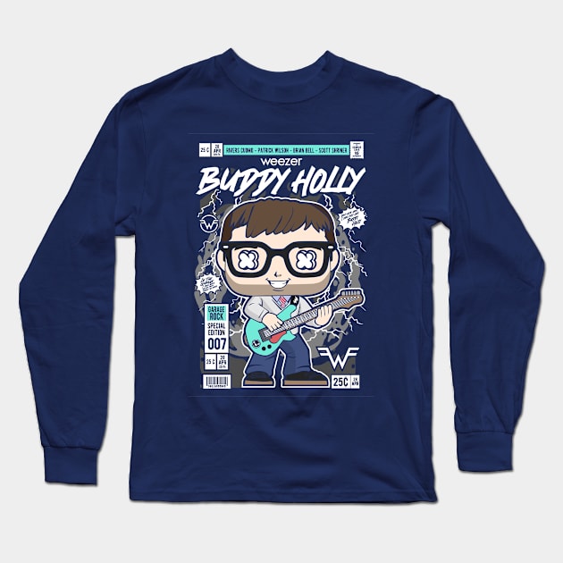 Buddy Holly Pop Culture Long Sleeve T-Shirt by Pure Touch